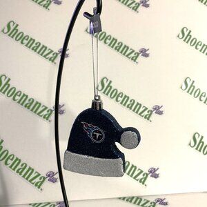 FOCO Forever Collectables Christmas Ornament Tennessee Titans NFL Santa Hat Blue